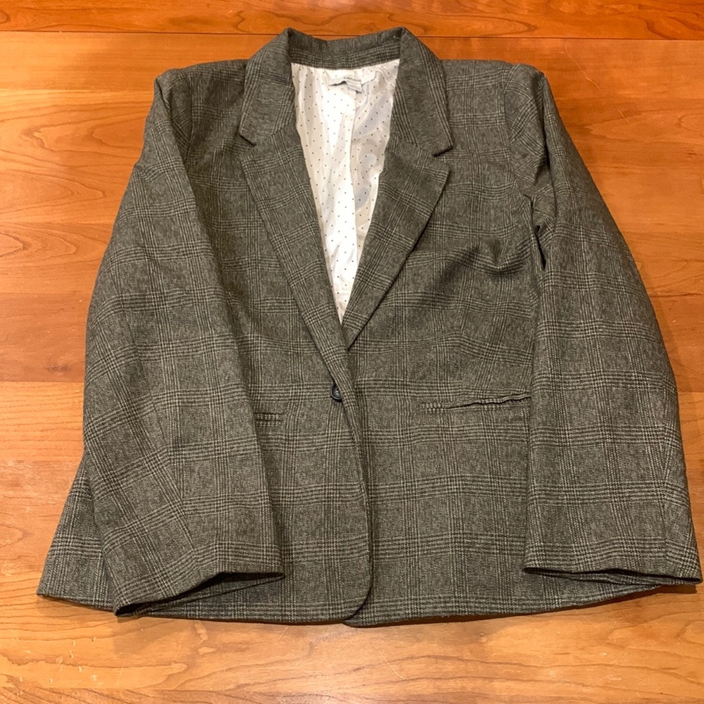 Kensie Green Plaid Blazer